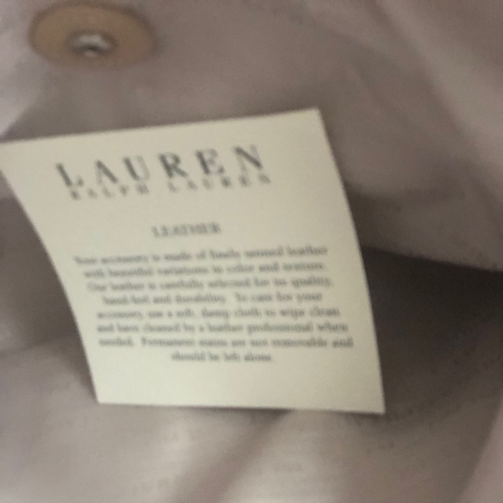 Lauren Ralph Lauren Indian Cove tan leather tote - Picture 12 of 14